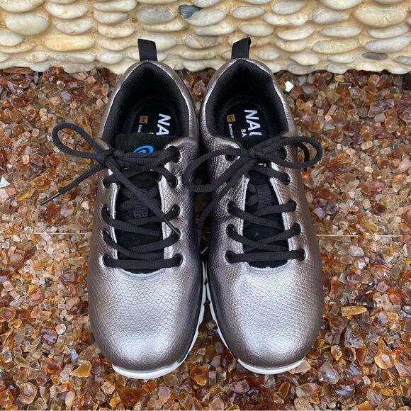 NIB New Nautilus Safety Footwear Spark CT Metallic Grey Silver Shoes 7.5M - Picture 5 of 16